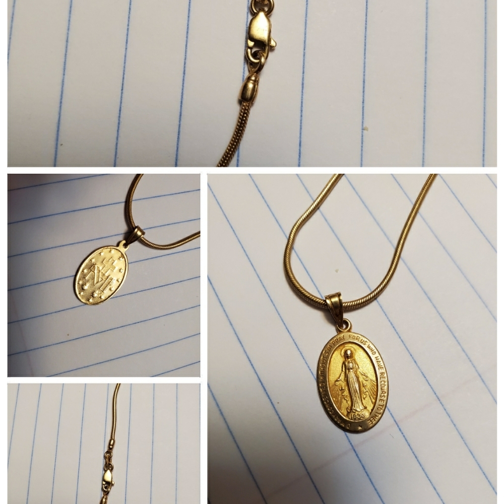 14k necklace with pendant